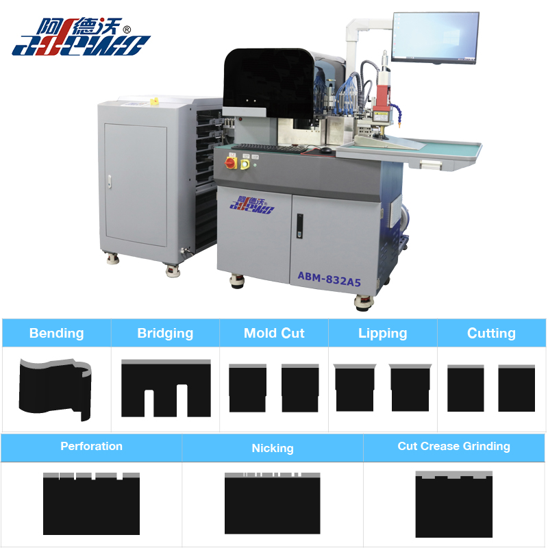 Nowa automatyczna giętarka z linią stalową i szlifowaniem typu Cut Crease